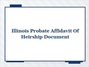 Illinois Probate Affidavit of Heirship Forms